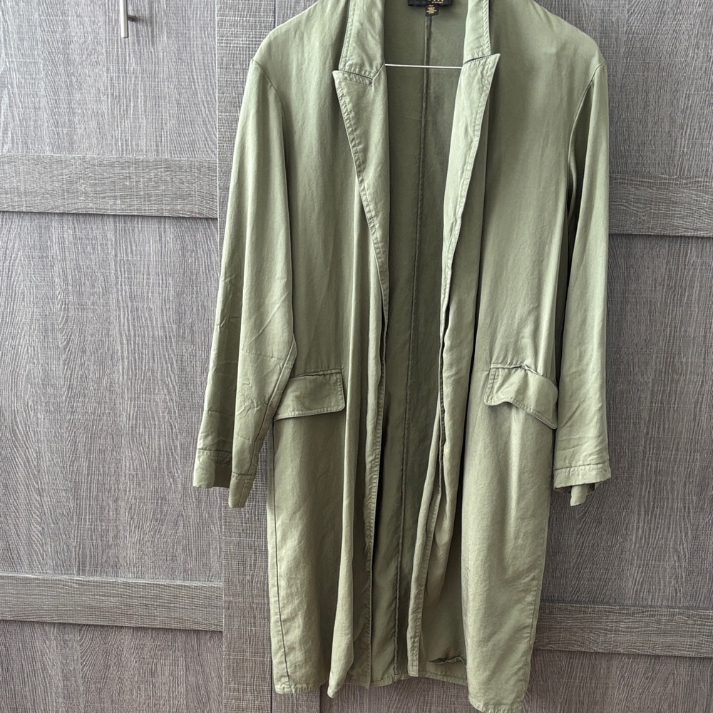 Chic Olive Women's Lightweight Trench Style Jacket
